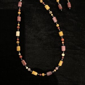 Mookite Necklace and Earrings